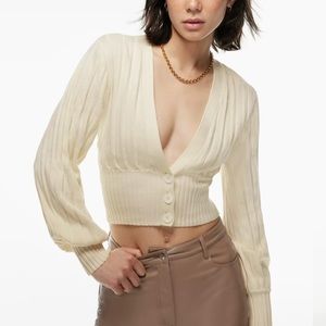 Aritzia Wilfred plunge front cardigan